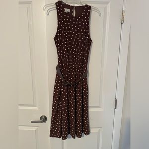 julia roberts brown dress Fit-and-Flare Wedding Dress With Slit